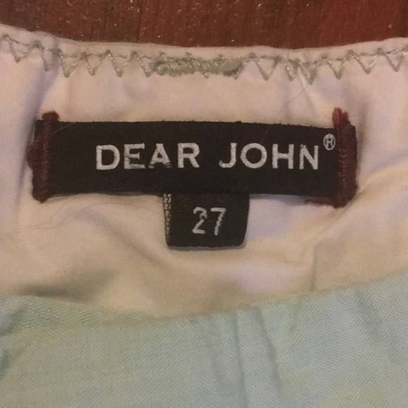 Dear John Mint Green Bermuda Shorts Sz 27 - Picture 8 of 8